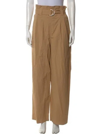Pre-owned Ganni Wide Leg Pants In Neutral