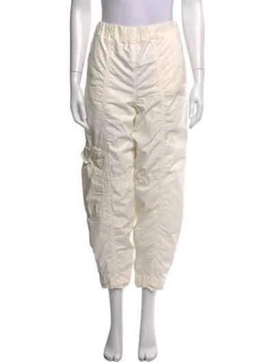 Pre-owned Ganni Wide Leg Pants In Neutral