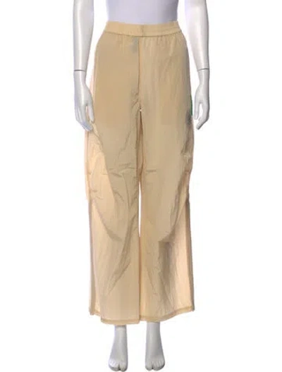 Pre-owned Ganni Wide Leg Pants In Neutral