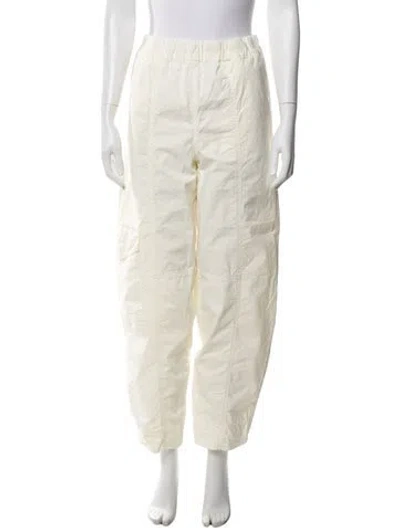 Pre-owned Ganni Wide Leg Pants In Neutral