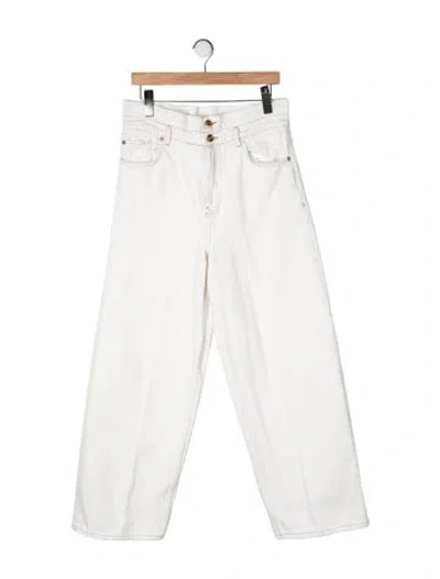 Pre-owned Ganni Wide Leg Pants In Neutral