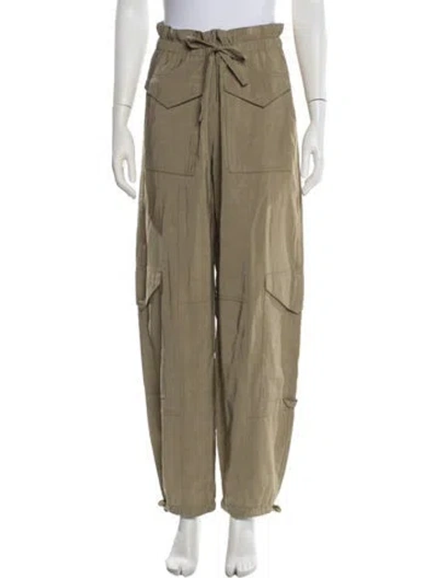 Pre-owned Ganni Wide Leg Pants In Neutrals