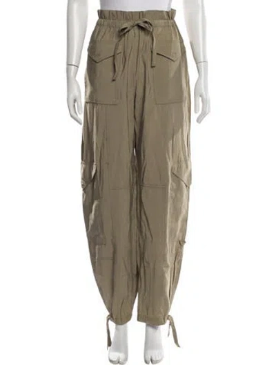 Pre-owned Ganni Wide Leg Pants In Neutrals
