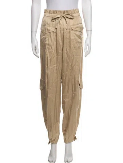 Pre-owned Ganni Wide Leg Pants In Neutrals