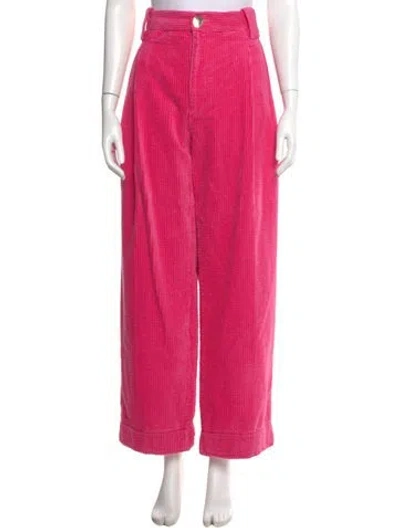 Pre-owned Ganni Wide Leg Pants In Pink