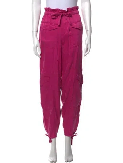 Pre-owned Ganni Wide Leg Pants In Pink