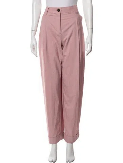 Pre-owned Ganni Wide Leg Pants In Pink