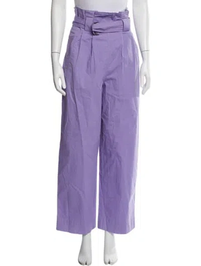 Pre-owned Ganni Wide Leg Pants In Purple