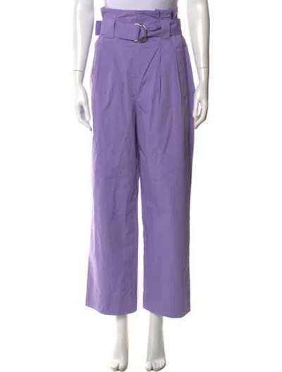 Pre-owned Ganni Wide Leg Pants In Purple