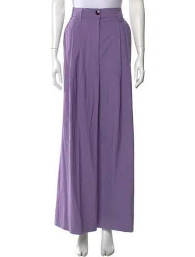 Pre-owned Ganni Wide Leg Pants W/ Tags In Purple