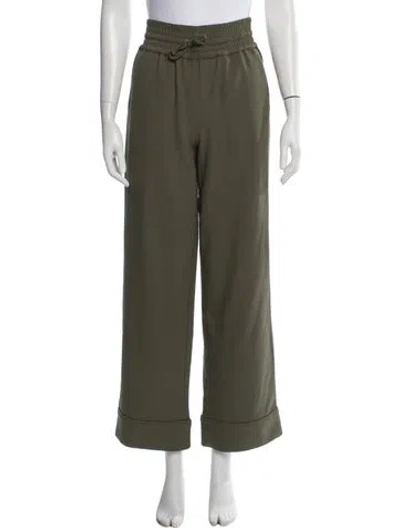 Pre-owned Ganni Wide Leg Pants In White