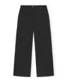 Ganni Wide-leg Trousers In Black