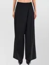 Ganni Wide Leg Trousers Pleated Front In Black
