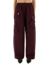 Ganni Womens Elasticated Multi-pocket Nylon Trousers Port Royale In Black