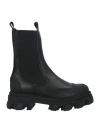 Ganni Black Leather Chelsea Boots In Black