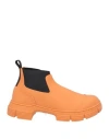 Ganni Woman Ankle Boots Ocher Size 7 Rubber In Yellow