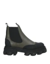 Ganni Mid Chelsea Boots In Green