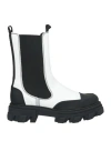 Ganni 50mm Chunky Chelsea Boots In Egret