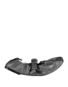 Ganni Woman Ballet Flats Steel Grey Size 8 Textile Fibers In Grey