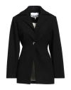 Ganni Woman Blazer Black Size 14 Cotton In Black