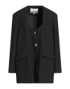 Ganni Woman Blazer Black Size S/m Viscose, Polyester, Elastane