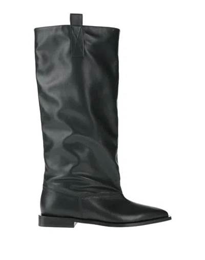 Ganni Woman Boot Black Size 8 Textile Fibers