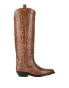 Ganni Woman Boot Brown Size 8 Leather