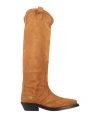 Ganni Woman Boot Tan Size 6 Leather In Brown