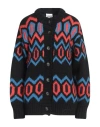 Ganni Woman Cardigan Black Size L Organic Wool In Black