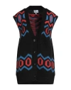 Ganni Woman Cardigan Black Size S/m Organic Wool In Black