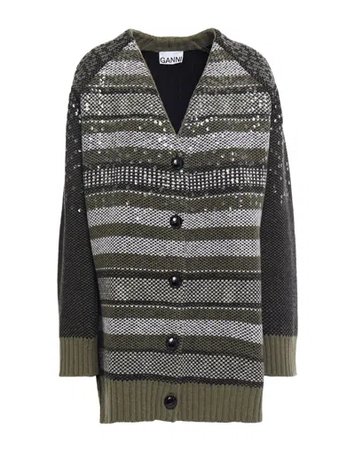 Ganni Cardigans In Green