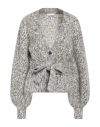 Ganni Woman Cardigan White Size L Alpaca Wool, Mohair Wool, Polyamide In White