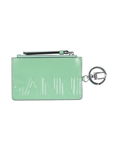 Ganni Woman Coin Purse Light Green Size - Recycled Leather