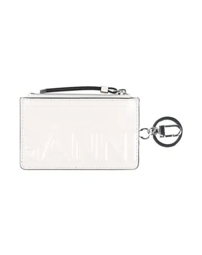 Ganni Woman Coin Purse White Size - Recycled Leather