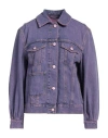 Ganni Purple Overdyed Bleach Jacket In Purple