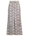 Ganni Iry Snake-print Denim Maxi Skirt In Beige