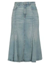 Ganni Woman Denim Skirt Blue Size 6 Organic Cotton, Recycled Cotton, Elastane In Blue