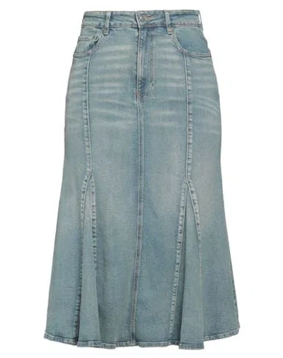 Ganni Woman Denim Skirt Blue Size 6 Organic Cotton, Recycled Cotton, Elastane