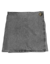 Ganni Woman Denim Skirt Grey Size 6 Organic Cotton In Grey