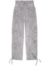 Ganni High-waist Tapered-leg Trousers In Frost Gray
