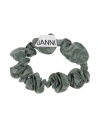 Ganni Woman Hair Accessory Green Size - Recycled Polyester In Green
