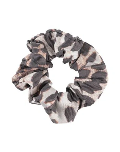 Ganni Woman Hair Accessory Light Grey Size - Polyester, Recycled Polyester