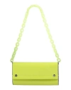 Ganni Leather Wallet On Chain In Green