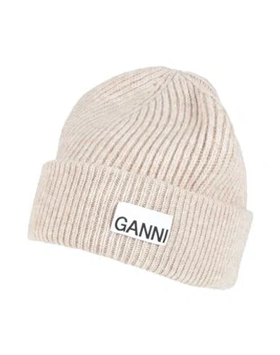 Ganni Woman Hat Beige Size Onesize Wool, Recycled Wool, Recycled Polyamide