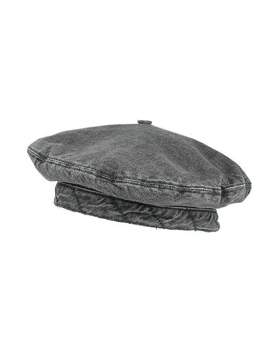 Ganni Woman Hat Black Size M Organic Cotton