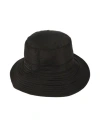Ganni Woman Hat Black Size M/l Recycled Polyester In Black