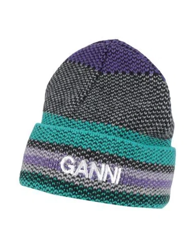 Ganni Woman Hat Black Size Onesize Recycled Wool, Recycled Polyamide