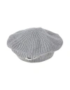 Ganni Woman Hat Grey Size Onesize Wool, Recycled Wool, Polyamide