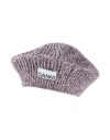 Ganni Woman Hat Lilac Size Onesize Wool, Recycled Wool, Recycled Polyamide