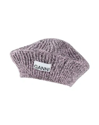 Ganni Woman Hat Lilac Size Onesize Wool, Recycled Wool, Recycled Polyamide